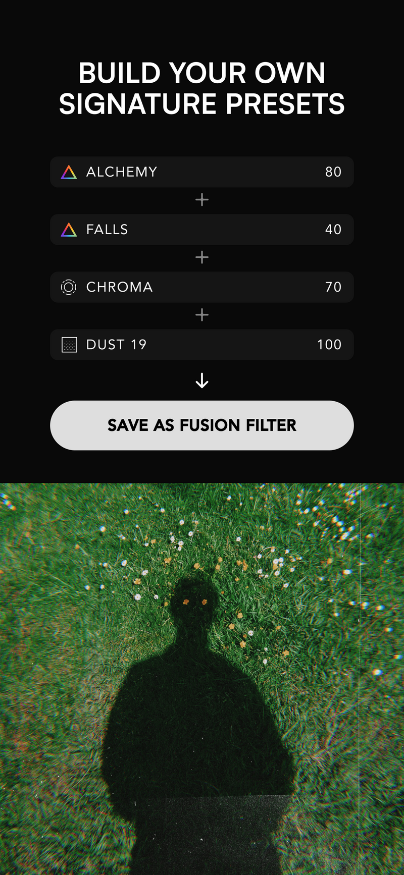 Build your own signature presets — Afterlight Photo Editor